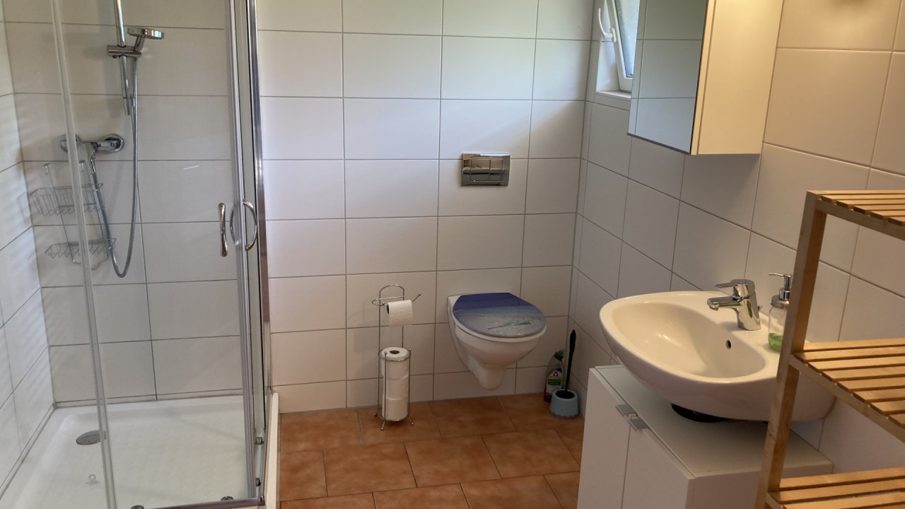 Badkamer met douche // © Kati Kämnitz Badkamer met douche // © Kati Kämnitz