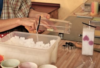 Ontwerp je eigen gepersonaliseerde kaarsen, &copy; Ferienpark Seehof