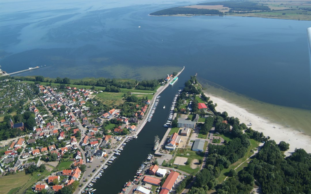 Ryckmonding tot Greifswalder Bodden en Eldena lido, © Segelschule Greifswald Dieter Knopp
