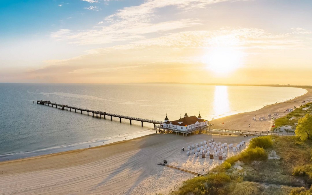 Aerial view of the pier in Ahlbeck // © Adobe Stock Aerial view of the pier in Ahlbeck // © Adobe Stock