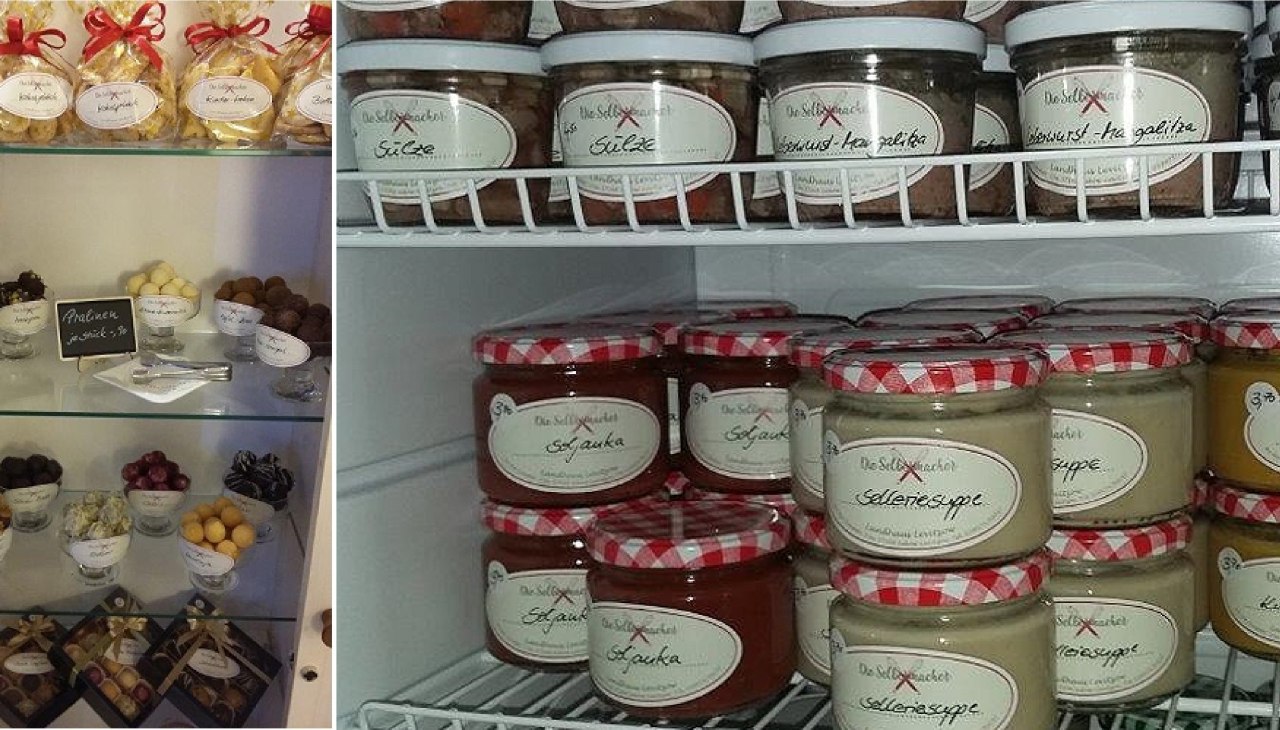 To, co dobrze smakuje w restauracji, można również kupić w sklepie na farmie, aby zabrać do domu., © Landhaus Levitzow To, co dobrze smakuje w restauracji, można również kupić w sklepie na farmie, aby zabrać do domu., © Landhaus Levitzow