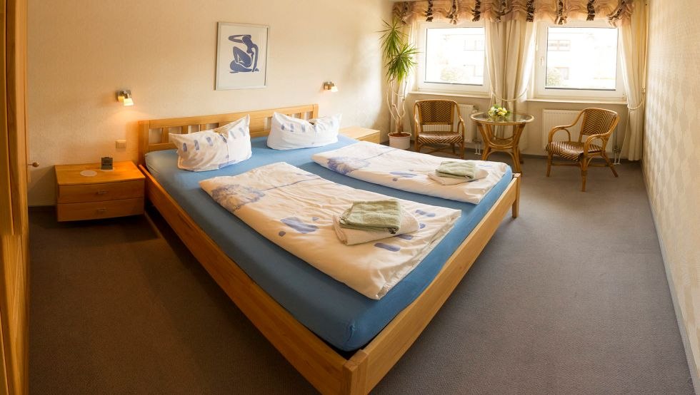 Slaapkamer in het vakantiehuis aan het strand, © Ferienhaus "Zum Strand" Slaapkamer in het vakantiehuis aan het strand, © Ferienhaus "Zum Strand"