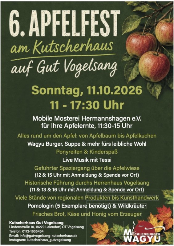 Plakat 6. Festiwal Jabłek // © Kutscherhaus Gut Vogelsang Plakat 6. Festiwal Jabłek // © Kutscherhaus Gut Vogelsang