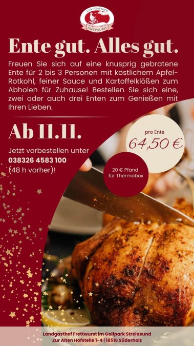 Whole duck, © Golfpark Strelasund