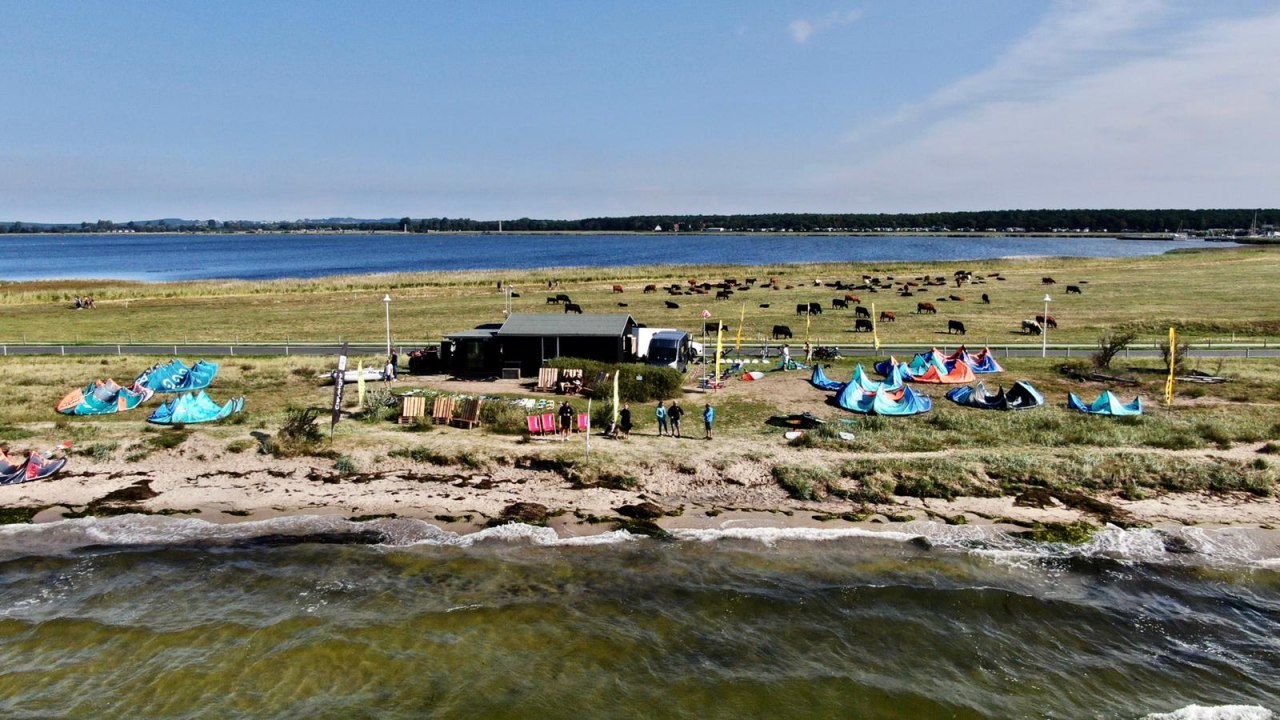 Aerial view of our station in Klein Zicker // © ProBoarding Aerial view of our station in Klein Zicker // © ProBoarding