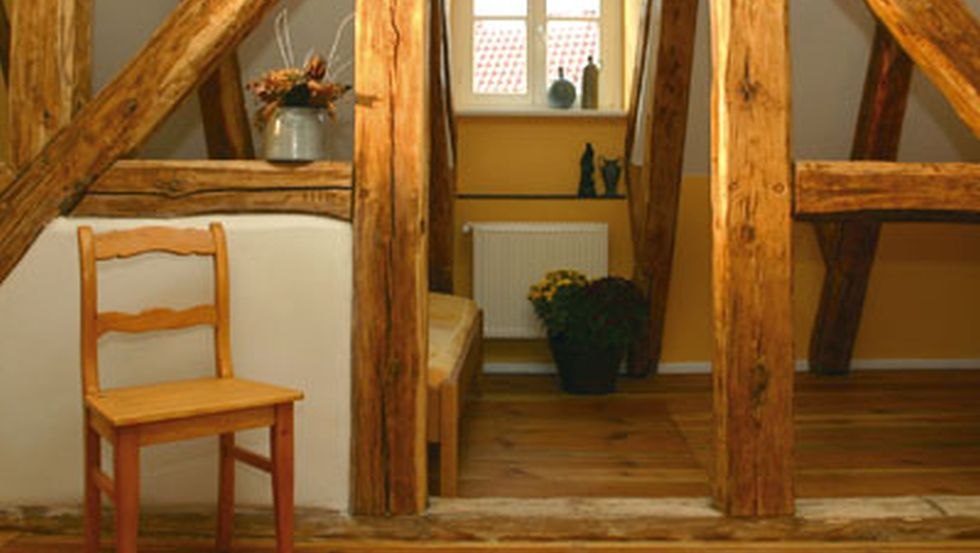 Historisch vakwerk en liefdevolle details creëren een gezellige sfeer, © Galeo Design/Schwesinger Historisch vakwerk en liefdevolle details creëren een gezellige sfeer, © Galeo Design/Schwesinger