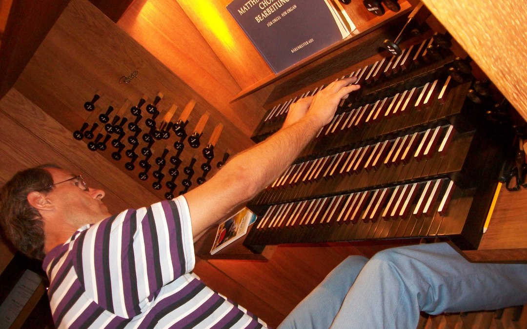 Alex Bergstedt on the organ, © Adna da Silva
