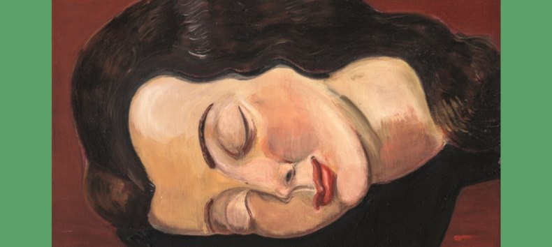 Rosa Loy
Sleep, 2002
Casein on canvas, 30 × 40 cm
© VG Bild-Kunst, Bonn 2025
Photo: Uwe Walter, Berlin
Courtesy artist & Galerie Kleindienst, Leipzig, © © VG Bild-Kunst, Bonn 2025