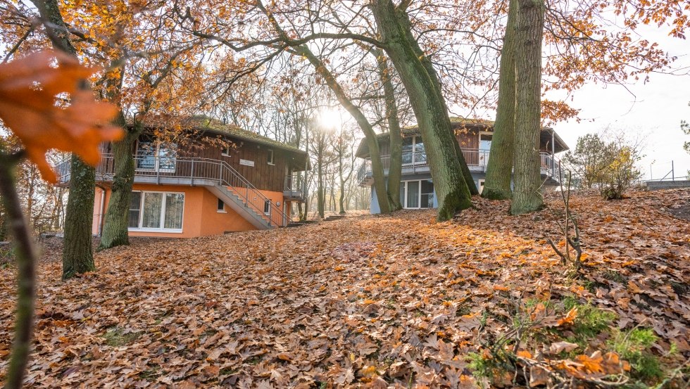 Woontorens in het jeugdcentrum Golm, © Jugendbegegnungsstätte Golm / Marcel Piper Woontorens in het jeugdcentrum Golm, © Jugendbegegnungsstätte Golm / Marcel Piper