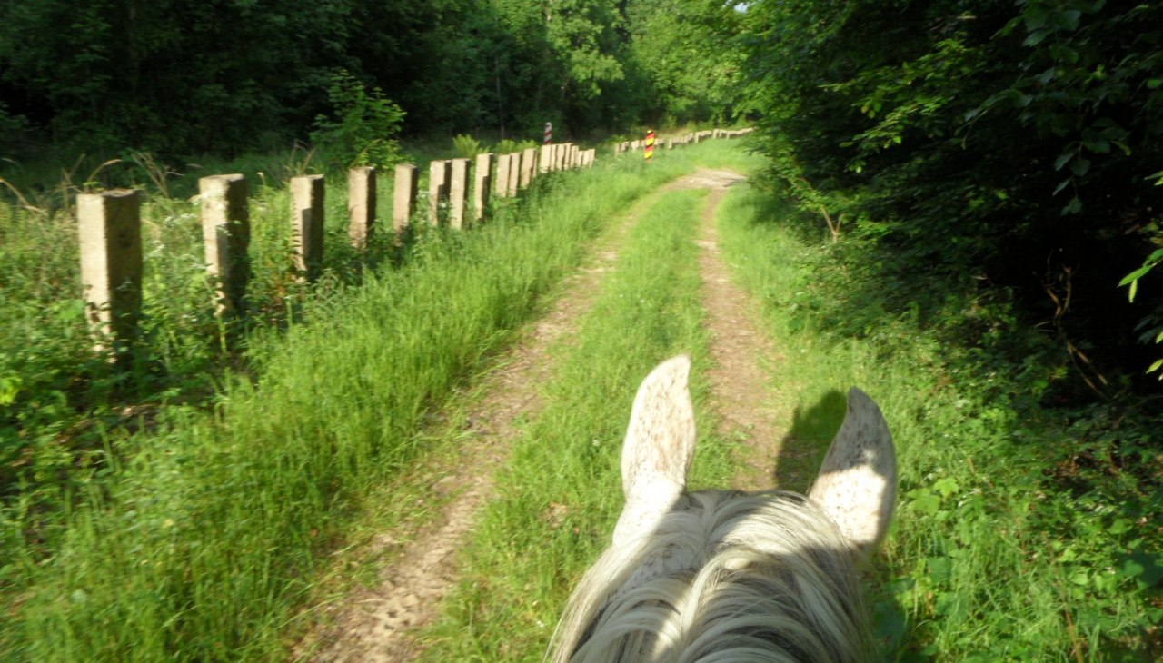 Riding on the border, &copy; von Eick