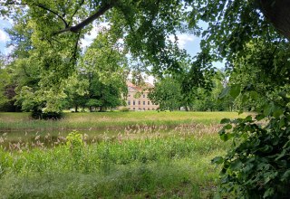 View of the baroque castle Griebenow // &copy; Angela Pfennig