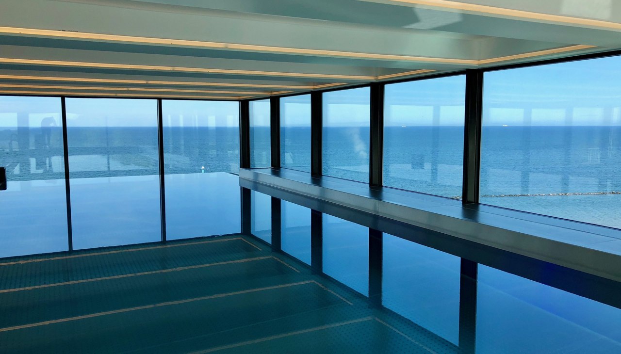 Wellness area with a view of the Baltic Sea, © arcona_Nico Offermann Wellness area with a view of the Baltic Sea, © arcona_Nico Offermann