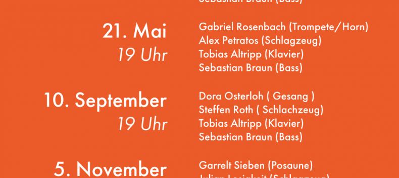 Quarterly jazz event dates // &copy; Alexander Brauch