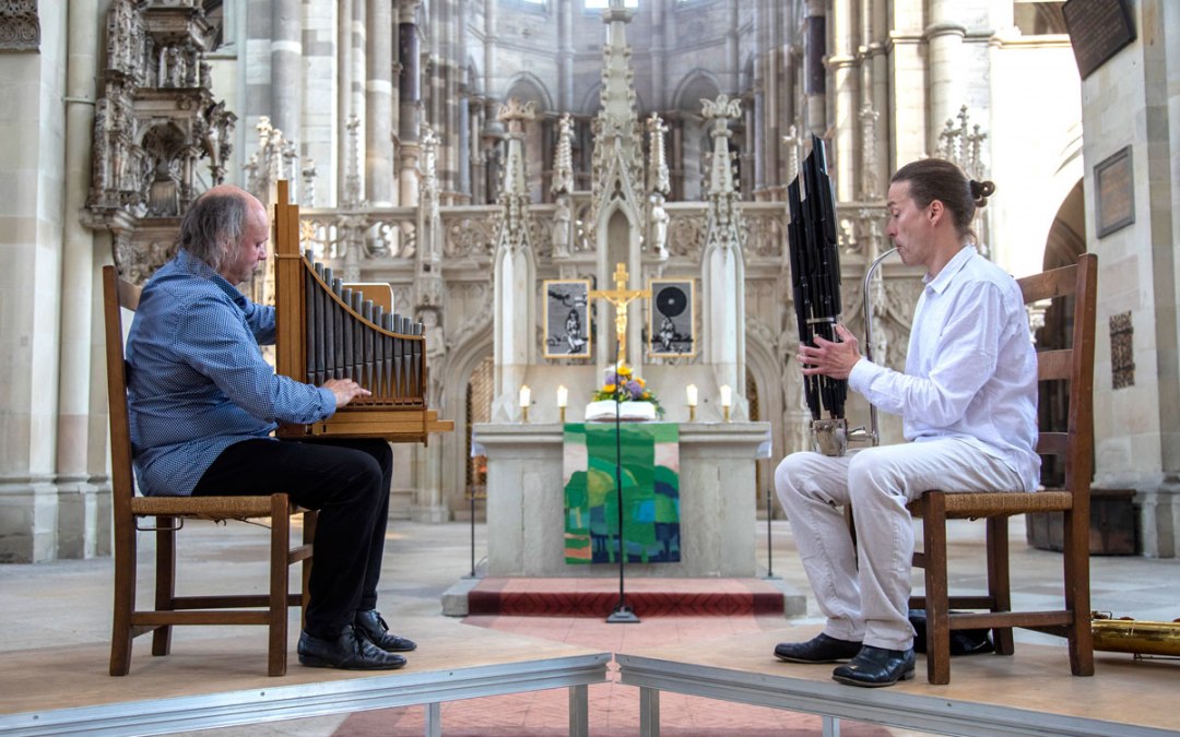 Volker Jaekel (portatief) en Gert Anklam (Sheng), © Norbert Perner