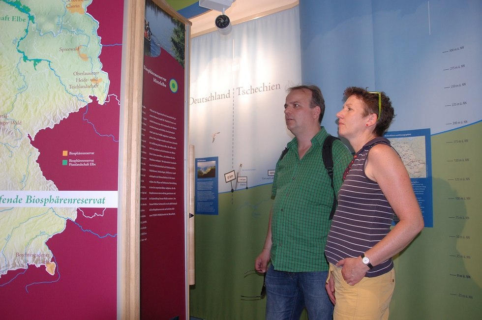 The exhibition provides information on the subject of "Man and the Biosphere"., &copy; Gabriele Skorupski