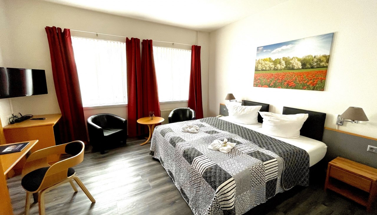 Kamerzicht tweepersoonskamer, © Jan Hendrik Hertzsch Kamerzicht tweepersoonskamer, © Jan Hendrik Hertzsch