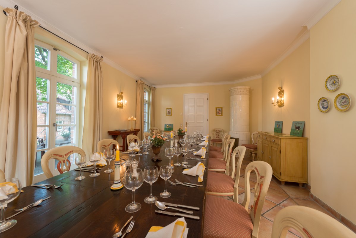 Eetkamer in het landhuis Settin // © Resort Gut Settin Eetkamer in het landhuis Settin // © Resort Gut Settin