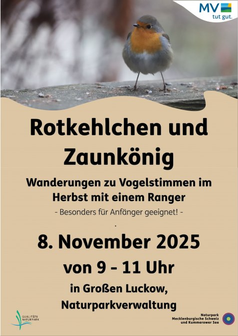 TMV/25-11-08 Vogelstimmen, © Naturpark Mecklenburgische Schweiz und Kummerower See