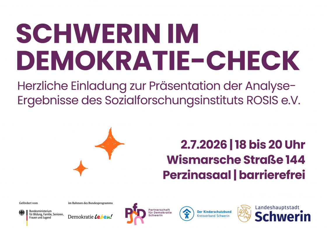 An event organized by the Schwerin Partnership for Democracy as part of the federal program Demokratie Leben! // &copy; PfD Schwerin