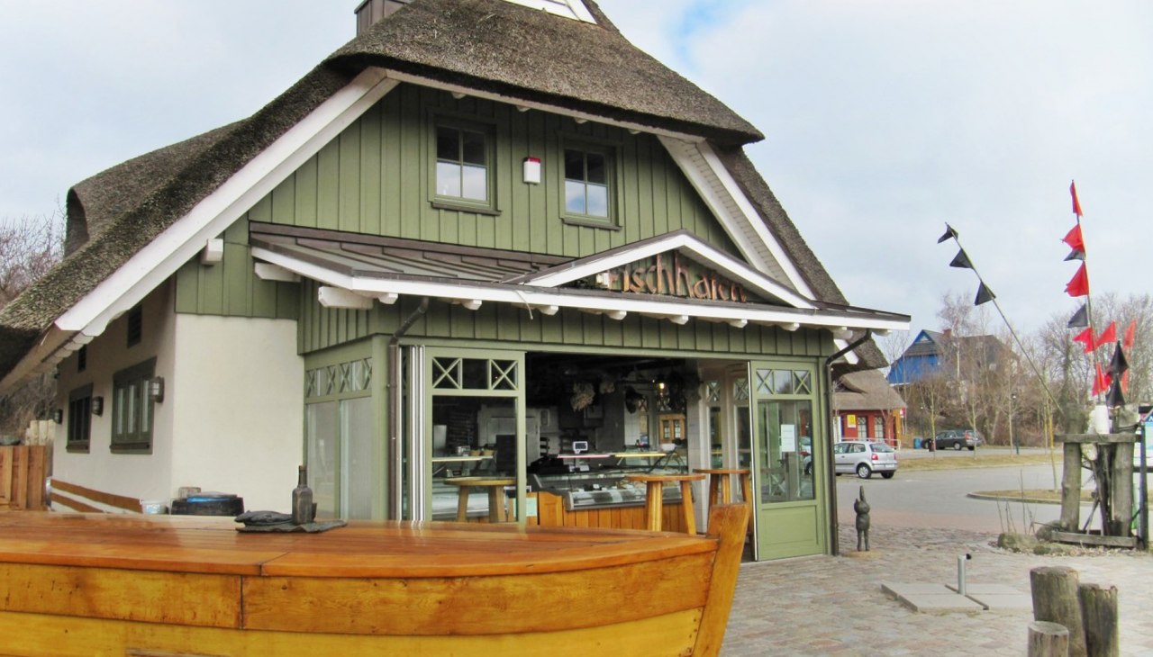 Fischkaten in de kustplaats aan de Oostzee Ahrenshoop, © Marie Klus Fischkaten in de kustplaats aan de Oostzee Ahrenshoop, © Marie Klus