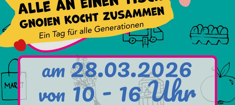 Alle an einen Tisch - Gnoien kocht zusammen // &copy; Warbelstadt Gnoien