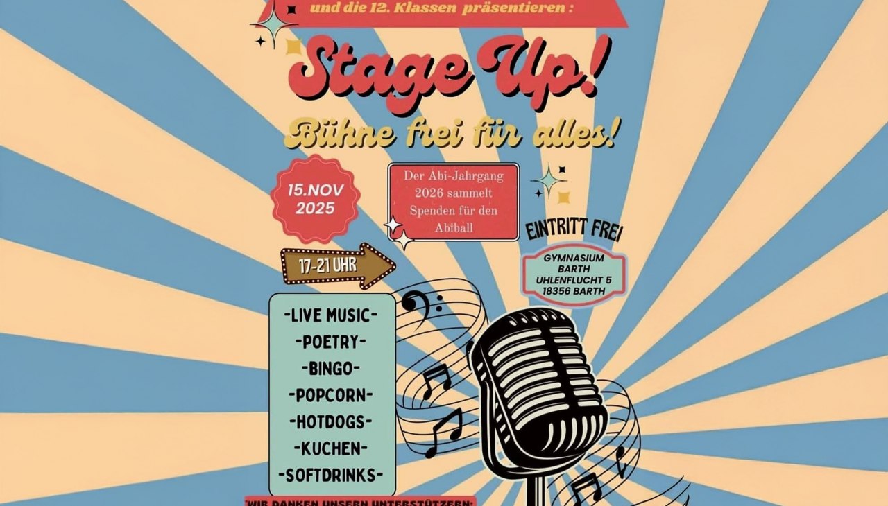 stage up Gymnasium Barth, © Gymnasium Barth Abitur-Jahrgang 2026