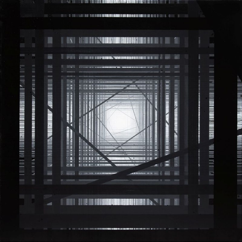 "Optimist.03", akryl na pł&oacute;tnie, 140 cm x 140 cm, 2023 r. // &copy; Ole Gr&ouml;nwoldt