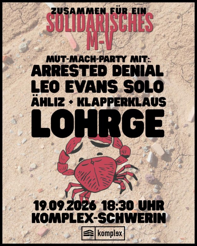 Cover image featuring bands // © Komplex Schwerin Cover image featuring bands // © Komplex Schwerin