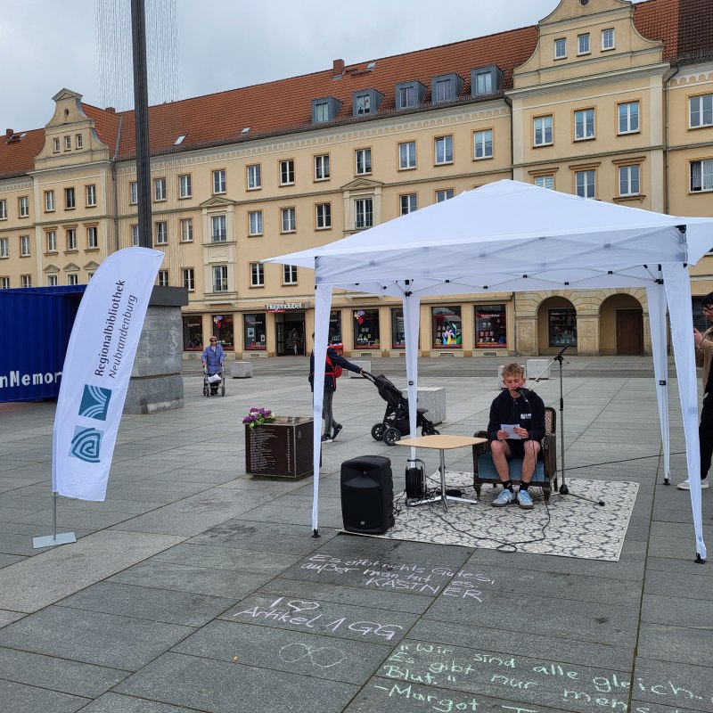 Evenementfoto voor de lezingen van de boekverbranding in 1933 // &copy; Vier-Tore-Stadt Neubrandenburg