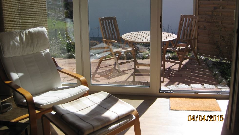 Widok na taras słoneczny, &copy; Ferienwohnung Harmonie