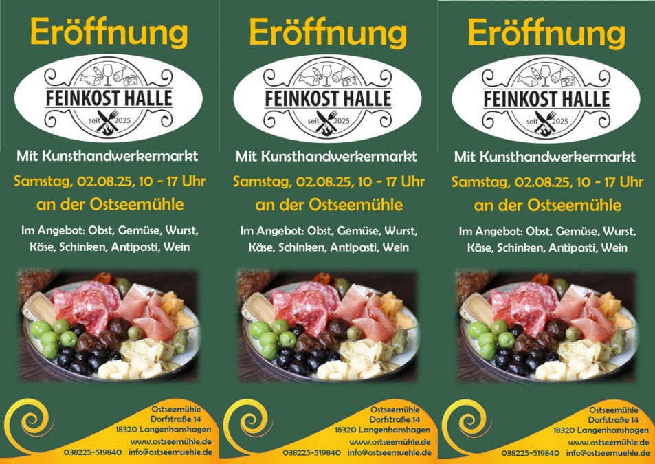 Otwarcie hali delikatesów w Ostseemühle, © Ostseemühle