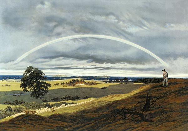 Picture Caspar David Friedrich - Landscape with rainbow view of the island of Vilm around 1810. // &copy; Caspar David Friedrich (1810) - gemeinfrei