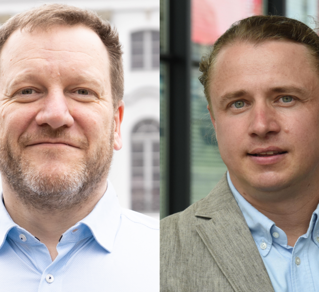 Portrait of Professor Dr. Jochen Müller (left) and Professor Dr. Christian Stecker (right) // © privat Portrait of Professor Dr. Jochen Müller (left) and Professor Dr. Christian Stecker (right) // © privat