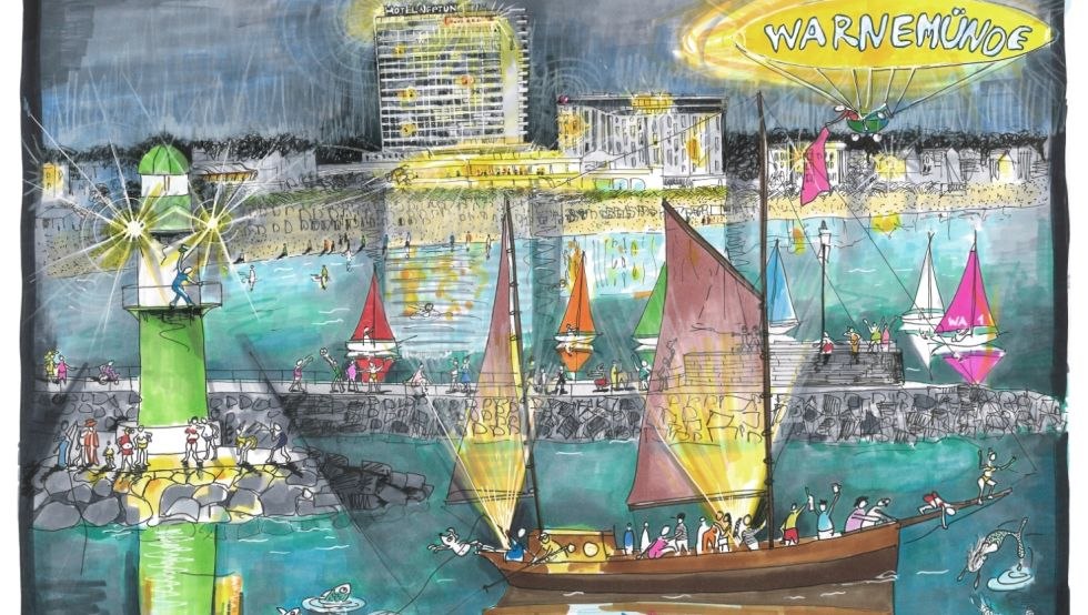 Haveningang Warnem&uuml;nde, &copy; sebastianstave_art