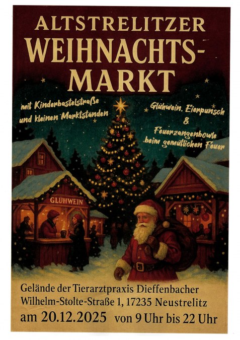 Jarmark bożonarodzeniowy w Alt Strelitz, © Tierarztpraxis Dieffenbacher
