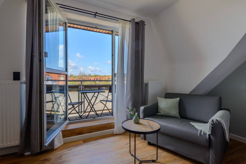 Double room with balcony, © Landhaus Nienhagen