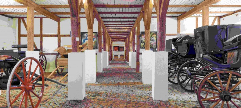 historischer Arbeitspferdestall mit Kutschenausstellung // © Veit Vielhaber historischer Arbeitspferdestall mit Kutschenausstellung // © Veit Vielhaber