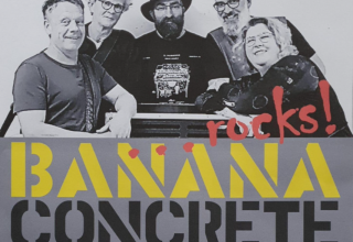 Logo und Bild der Band Banana Concrete. // © Banana Concrete Logo und Bild der Band Banana Concrete. // © Banana Concrete