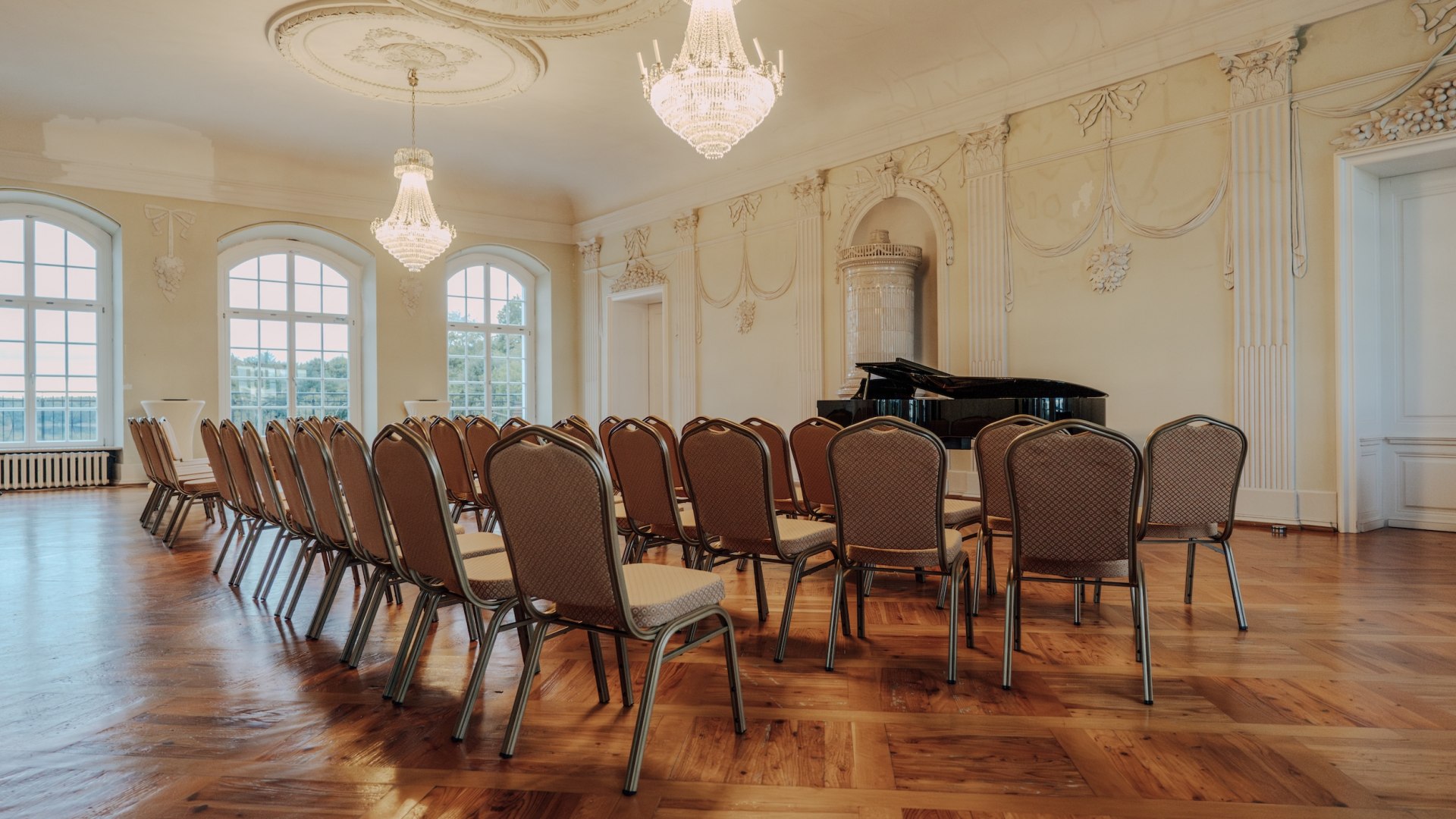 Prachtige culturele locatie: de barokke zaal in het kasteel van Vietgest, © TMV/Petermann