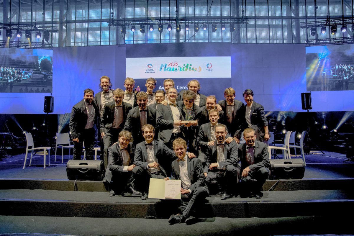 ffortissibros podczas ceremonii wręczenia nagród Grand Prix of Nations Mauritius 2025, © INTERKULTUR, Greg Wong ffortissibros podczas ceremonii wręczenia nagród Grand Prix of Nations Mauritius 2025, © INTERKULTUR, Greg Wong