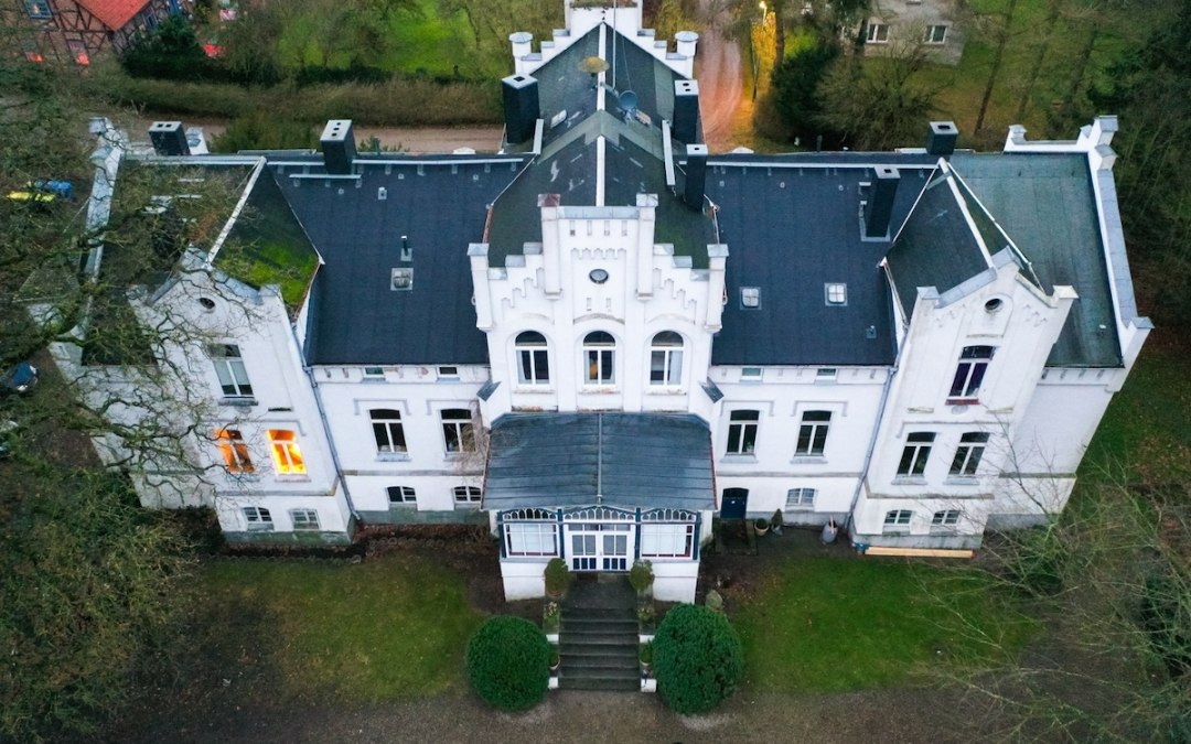 Kasteel Kaeselow vanuit de lucht, © vollvincent