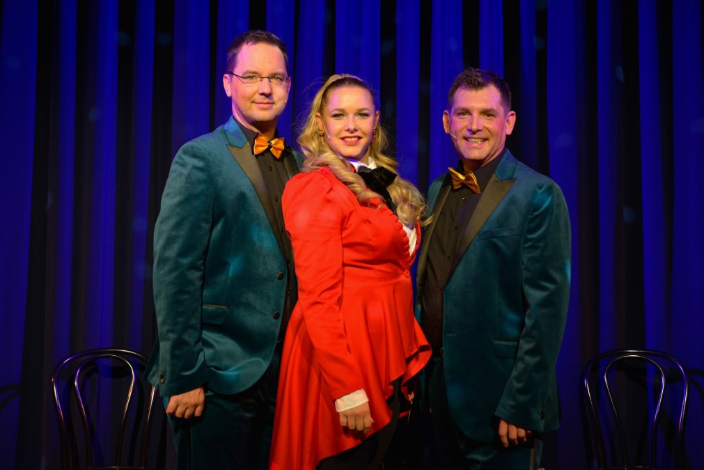 Manuel Ettelt, Jacqueline Batzlaff en Christian D. Trabert van het Plau am See Kastelenfestival, © Burgfestspiele Plau am See