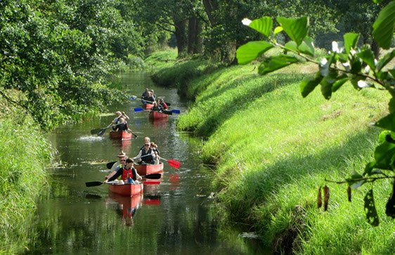Wycieczka kajakowa z przewodnikiem po rzece Sude między Redefin i Gößlow, © Jessenitzer Aus- und Weiterbildung e.V. Wycieczka kajakowa z przewodnikiem po rzece Sude między Redefin i Gößlow, © Jessenitzer Aus- und Weiterbildung e.V.