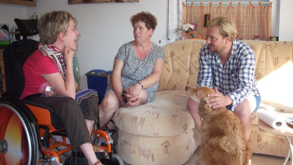 Verrassing op vakantie: In het derde jaar van haar vakantie ontmoette Marleen persoonlijk de sponsor van Birkenzweig e. V., acteur Charly Hübner., © Birkenzweig e. V.