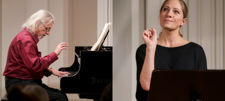&raquo;Die Nachtigall in meinem Garten schweigt&laquo; Eine literarisch-musikalische Hommage an Mascha Kal&eacute;ko mit Judith Jakob (Gesang) und Joachim Jezewski (Klavier) // &copy; B&uuml;rgerstiftung im Holzhausenschl&ouml;sschen | Alexander Englert