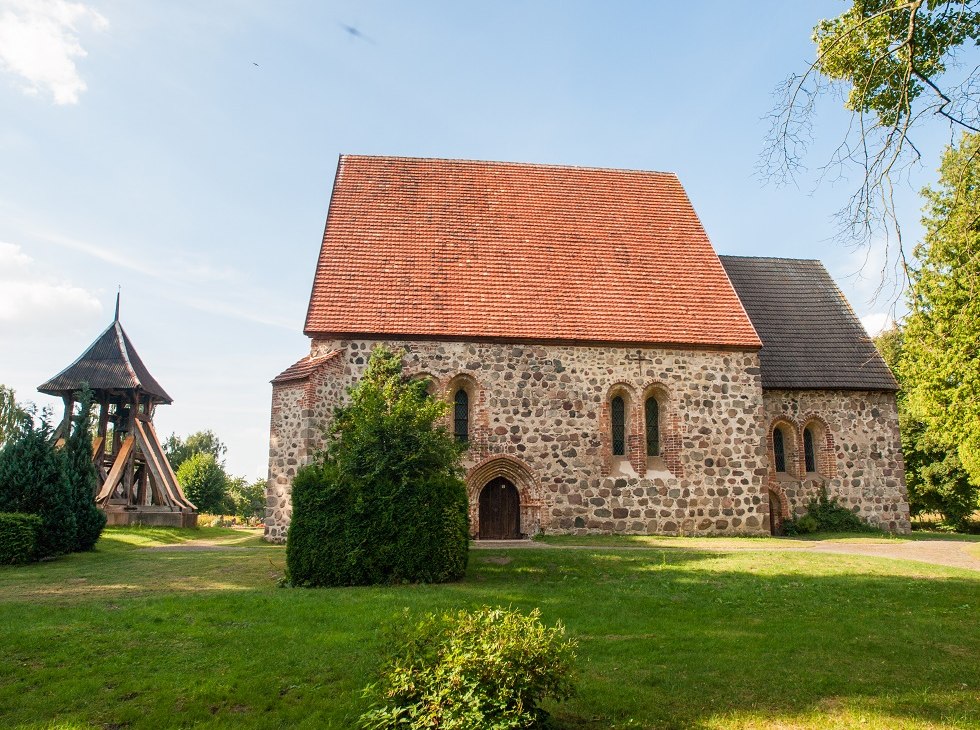 Village church Thelkow with bell tower, &copy; Frank Burger