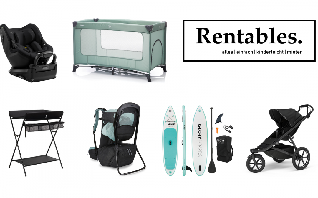 Rentables, eenvoudige verhuur van baby- en kinderartikelen, assortiment kinderzitjes, reisbedjes, luiertafels, Thule Sapling, SUP voor kinderen, kinderwagens, © Stella Breitzman