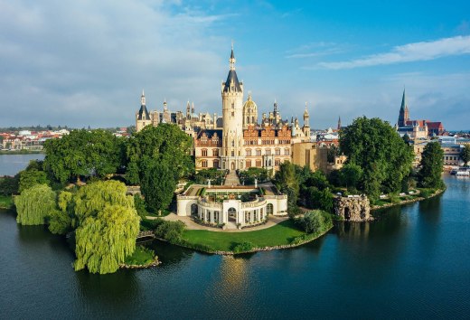 Kasteel Schwerin vanuit vogelperspectief., © TMV/Gänsike