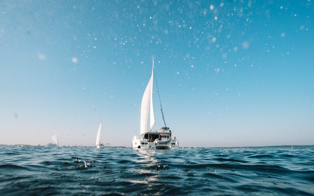 A wonderful day on board the catamaran sailing off Warnemünde, © Dan Petermann