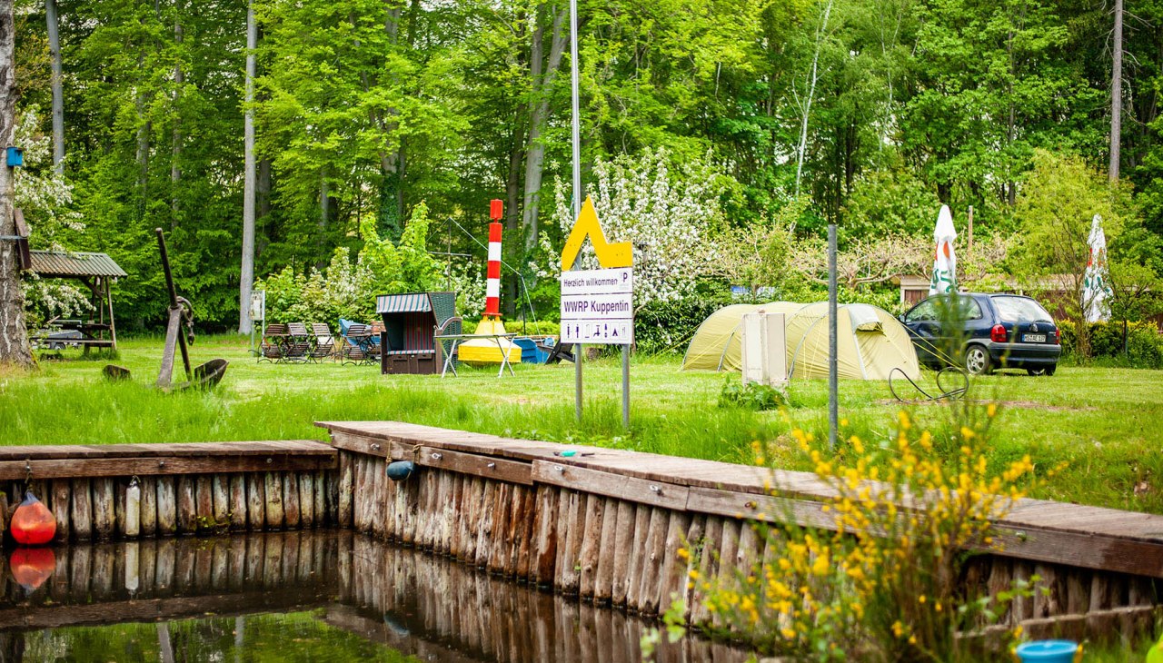 De Kuppentin waterwandelrustplaats op de Elde, ook bekend als de Bermudadriehoek, © Heike Eickholt De Kuppentin waterwandelrustplaats op de Elde, ook bekend als de Bermudadriehoek, © Heike Eickholt